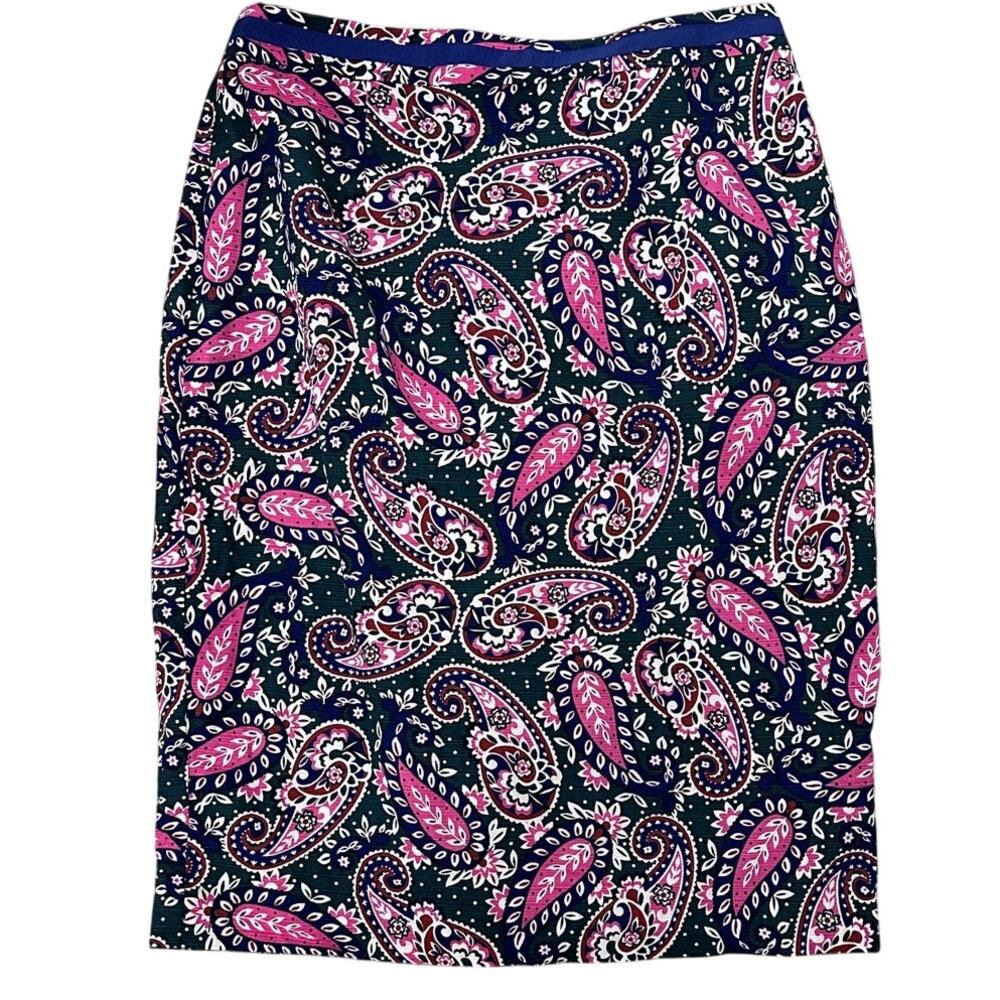 Boden Modern Woodland Paisley Pencil Skirt, size 12L
